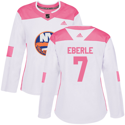 New York Islanders #7 Jordan Eberle White/Pink Authentic Fashion Women's Stitched Jersey Womens cheap jerseys for sale - CheapJerseys.Shop