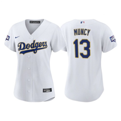 Los Angeles Los Angeles Dodgers #13 Max Muncy Women's 2021 Gold Program World Series Champions Jersey Whtie Womens cheap jerseys for sale - CheapJerseys.Shop