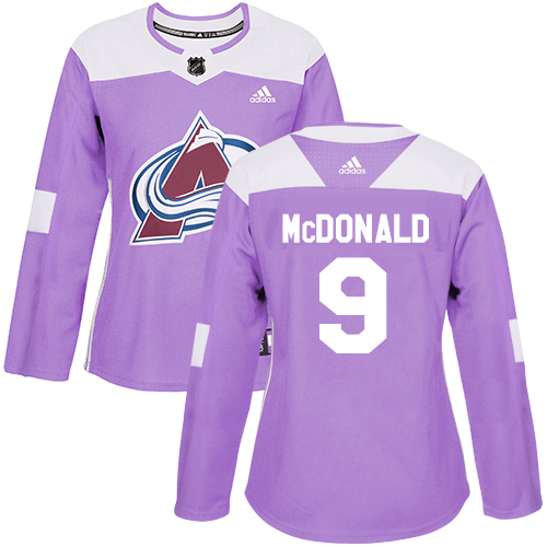 Colorado Avalanche #9 Lanny McDonald Purple Authentic Fights Cancer Women's Stitched Jersey Womens cheap jerseys for sale - CheapJerseys.Shop