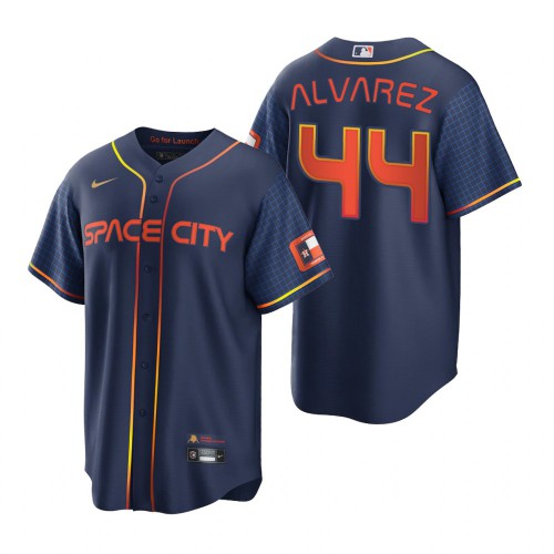 Houston Houston Astros #44 Yordan Alvarez Navy Men's Game 2022 City Connect Jersey Men's cheap jerseys for sale - CheapJerseys.Shop