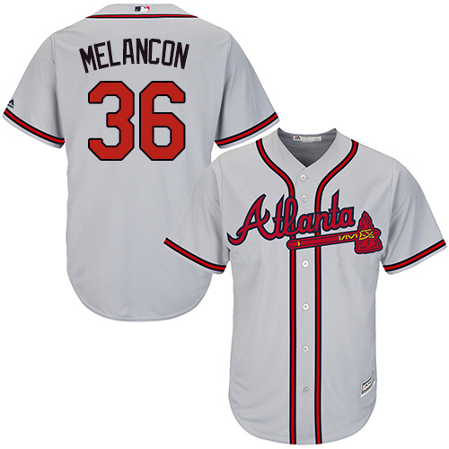 Atlanta Braves #36 Mark Melancon Grey New Cool Base Stitched Jersey Men's cheap jerseys for sale - CheapJerseys.Shop