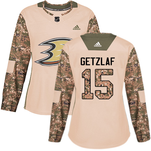 Anaheim Ducks #15 Ryan Getzlaf Camo Authentic 2017 Veterans Day Women's Stitched Jersey Womens cheap jerseys for sale - CheapJerseys.Shop
