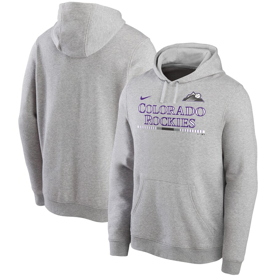 Colorado Rockies Color Bar Club Pullover Hoodie Gray cheap jerseys for sale - CheapJerseys.Shop