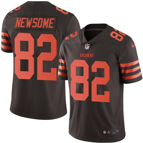 Cleveland Browns #82 Ozzie Newsome Brown Men's Stitched Limited Rush Jersey Men's cheap jerseys for sale - CheapJerseys.Shop
