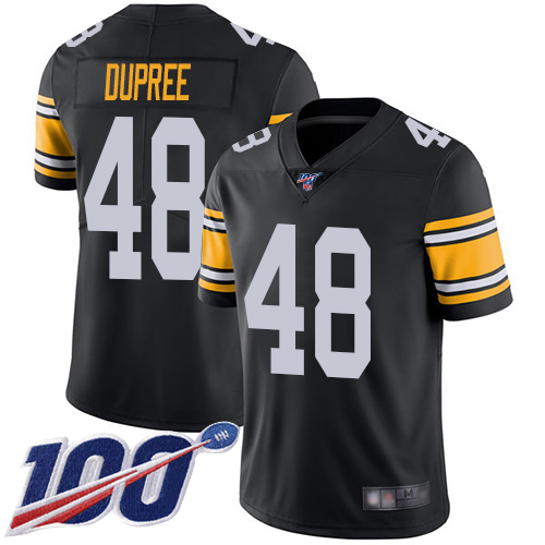 Pittsburgh Steelers #48 Bud Dupree Black Alternate Men's Stitched 100th Season Vapor Limited Jersey Men's cheap jerseys for sale - CheapJerseys.Shop