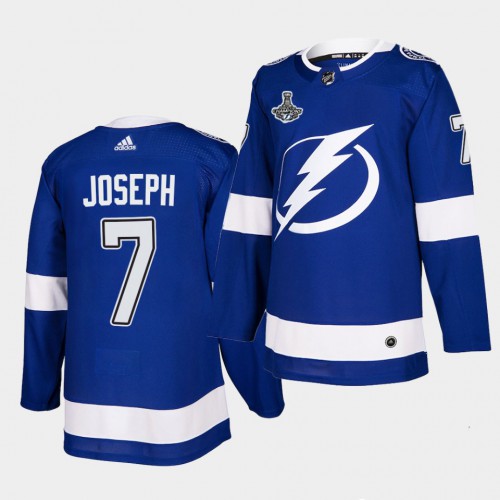 Tampa Bay Lightning #7 Mathieu Joseph Blue Home Authentic 2021 Stanley Cup Champions Jersey Men's cheap jerseys for sale - CheapJerseys.Shop