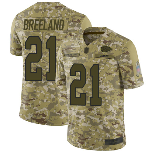 Kansas City Chiefs #21 Bashaud Breeland Camo Youth Stitched Limited 2018 Salute to Service Jersey Youth cheap jerseys for sale - CheapJerseys.Shop