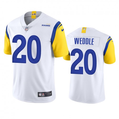 Los Angeles Los Angeles Rams #20 Eric Weddle Men's Alternate Vapor Limited Jersey - White Men's cheap jerseys for sale - CheapJerseys.Shop
