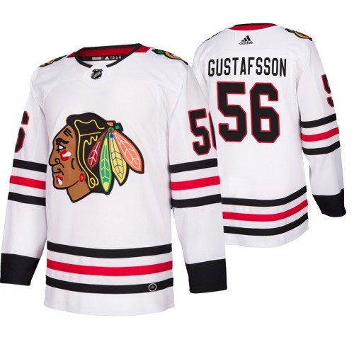 Chicago Chicago Blackhawks #56 Erik Gustafsson 2019-20 Away Authentic Player White Jersey Men's cheap jerseys for sale - CheapJerseys.Shop