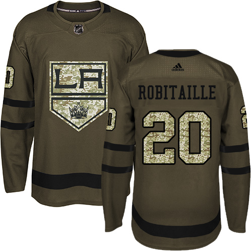 Los Angeles Kings #20 Luc Robitaille Green Salute to Service Stitched Jersey Men's cheap jerseys for sale - CheapJerseys.Shop