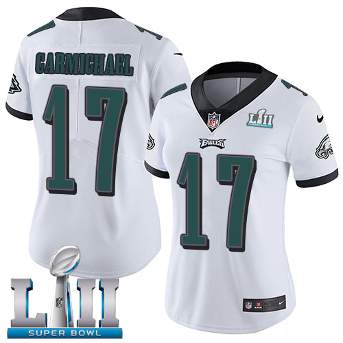 Philadelphia Eagles #17 Harold Carmichael White Super Bowl LII Women's Stitched Vapor Untouchable Limited Jersey Womens cheap jerseys for sale - CheapJerseys.Shop