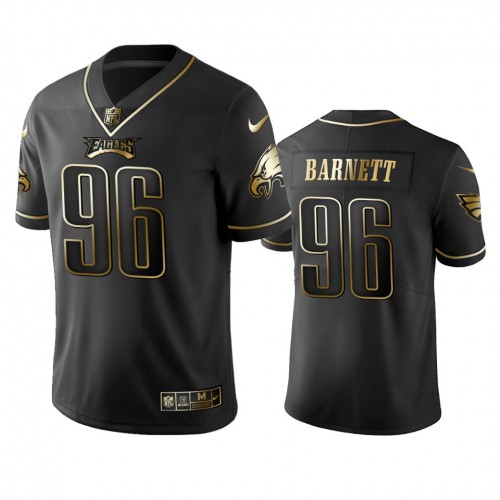 Philadelphia Eagles #96 Derek Barnett Black Golden Limited Edition Stitched Jersey Men's cheap jerseys for sale - CheapJerseys.Shop