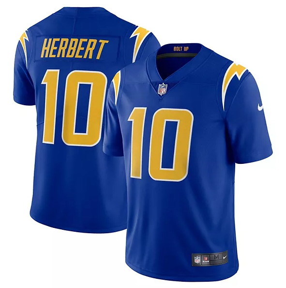 Men's Youth Women's Los Angeles Chargers #10 Justin Herbert Royal Blue Color Rush Stitched Limited Jersey cheap jerseys for sale - CheapJerseys.Shop