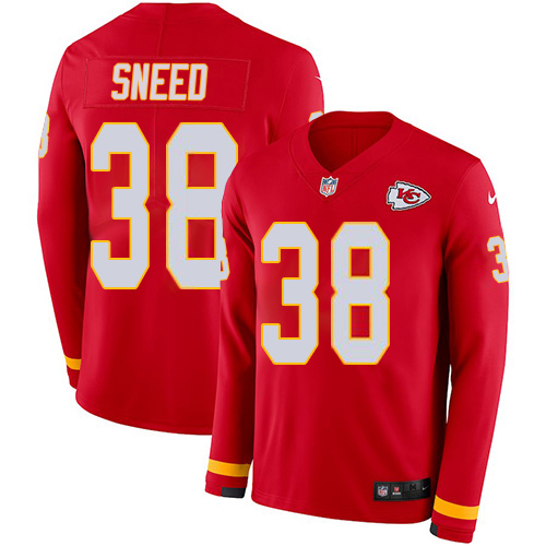 Chiefs #38 L'Jarius Sneed Red Team Color Men's Stitched Limited Therma Long Sleeve Jersey cheap jerseys for sale - CheapJerseys.Shop