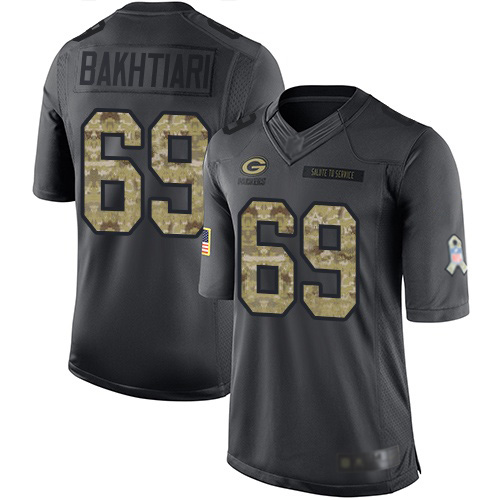 Green Bay Packers #69 David Bakhtiari Black Youth Stitched Limited 2016 Salute to Service Jersey Youth cheap jerseys for sale - CheapJerseys.Shop