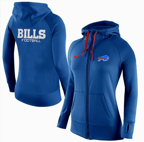 Women's Buffalo Bills Full-Zip Performance Hoodie Blue cheap jerseys for sale - CheapJerseys.Shop