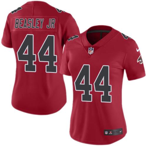 Atlanta Falcons #44 Vic Beasley Jr Red Women's Stitched Limited Rush Jersey Womens cheap jerseys for sale - CheapJerseys.Shop