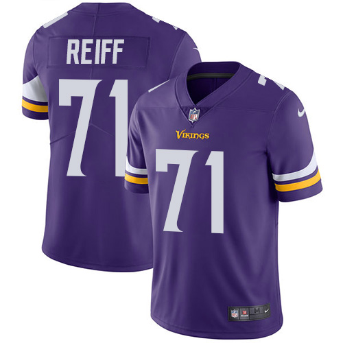 Minnesota Vikings #71 Riley Reiff Purple Team Color Men's Stitched Vapor Untouchable Limited Jersey Men's cheap jerseys for sale - CheapJerseys.Shop