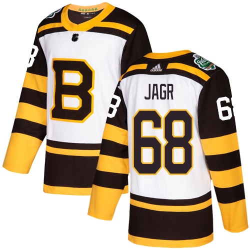 Boston Bruins #68 Jaromir Jagr White Authentic 2019 Winter Classic Stitched Jersey Men's cheap jerseys for sale - CheapJerseys.Shop