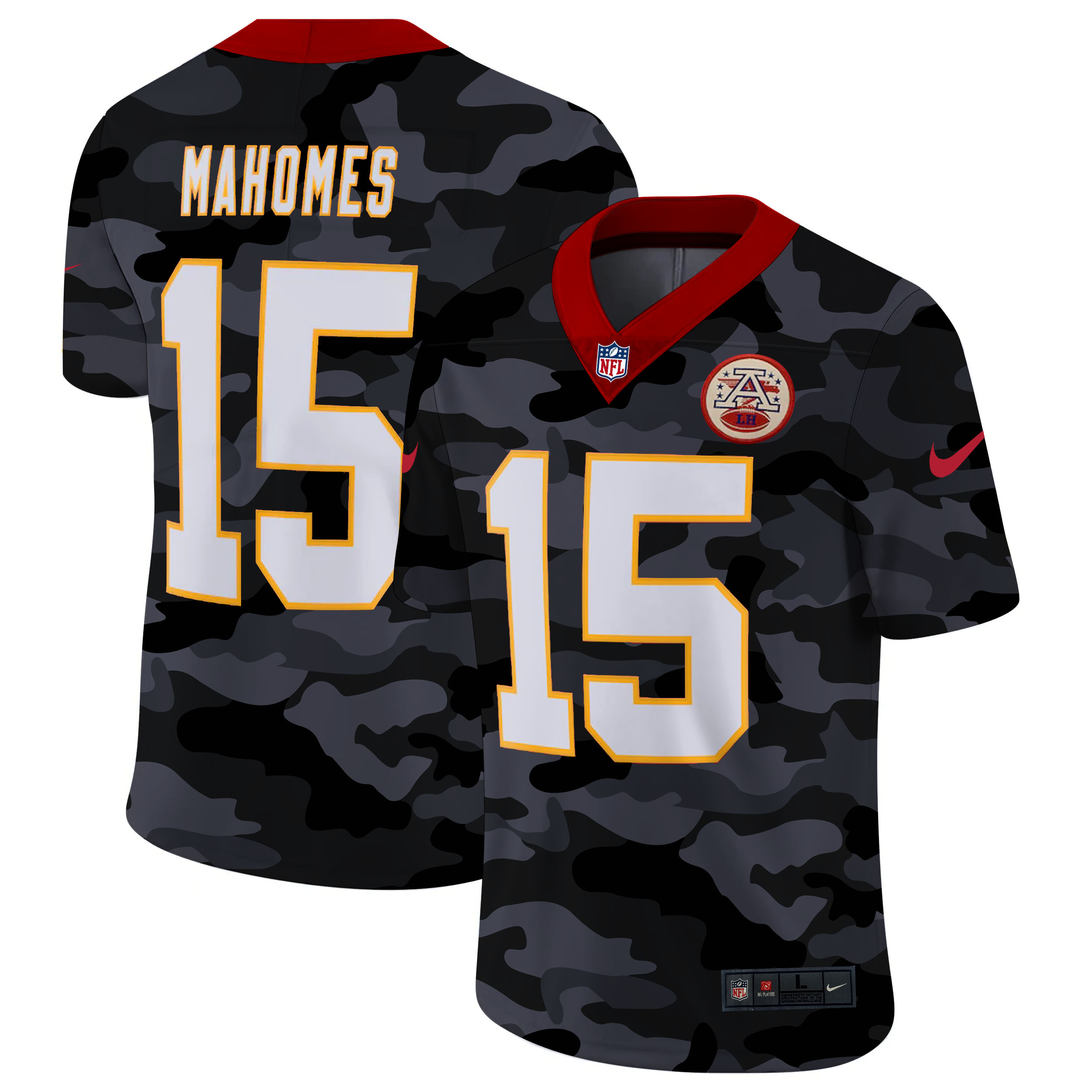 Kansas City Chiefs #15 Patrick Mahomes Men's 2020 Black CAMO Vapor Untouchable Limited Stitched Jersey cheap jerseys for sale - CheapJerseys.Shop