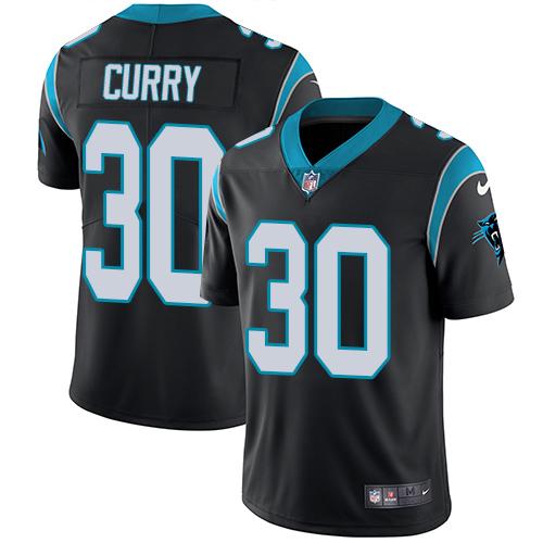 Carolina Panthers #30 Stephen Curry Black Team Color Men's Stitched Vapor Untouchable Limited Jersey Men's cheap jerseys for sale - CheapJerseys.Shop