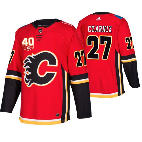 Calgary Calgary Flames #27 Austin Czarnik 40th Anniversary Third 2019-20 Jersey Men's cheap jerseys for sale - CheapJerseys.Shop