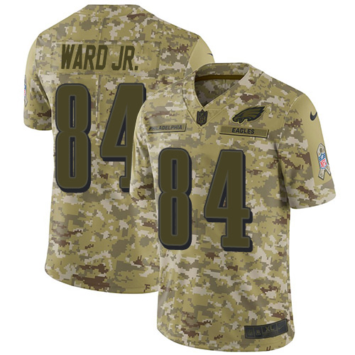 Philadelphia Eagles #84 Greg Ward Jr. Camo Men's Stitched Limited 2018 Salute To Service Jersey Men's cheap jerseys for sale - CheapJerseys.Shop