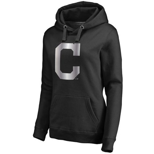 Women's Cleveland Guardians Platinum Collection Pullover Hoodie Black cheap jerseys for sale - CheapJerseys.Shop