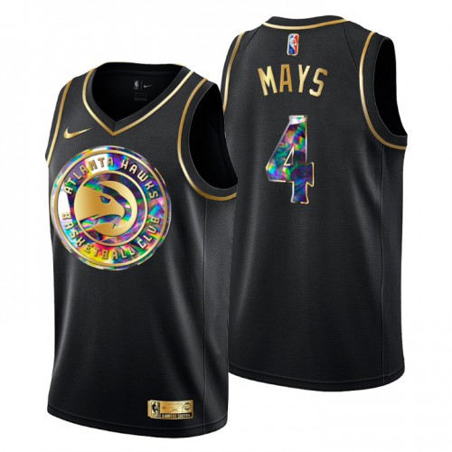 Atlanta Atlanta Hawks #4 Skylar Mays Mens Golden Edition Diamond Logo 2021/22 Swingman Jersey - Black Mens cheap jerseys for sale - CheapJerseys.Shop