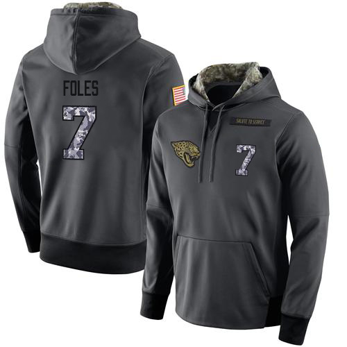 Men's Jacksonville Jaguars #7 Nick Foles Stitched Black Anthracite Salute To Service Player Performance Hoodie cheap jerseys for sale - CheapJerseys.Shop