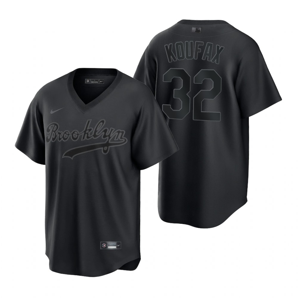Los Angeles Dodgers #32 Sandy Koufax Men's Black Pitch Black Fashion Jersey cheap jerseys for sale - CheapJerseys.Shop