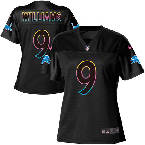 Lions #9 Jameson Williams Black Women's Fashion Game Jersey cheap jerseys for sale - CheapJerseys.Shop
