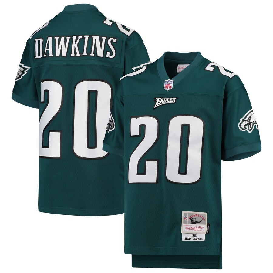 Youth Philadelphia Eagles #20 Brian Dawkins Mitchell & Ness Midnight Green 2004 Legacy Retired Player Jersey cheap jerseys for sale - CheapJerseys.Shop