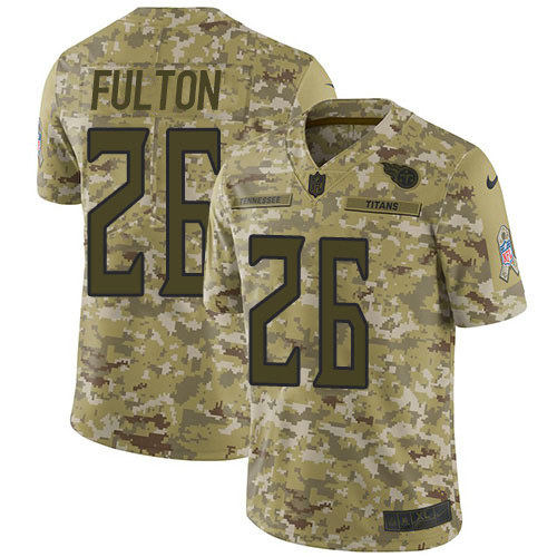 Tennessee Titans #26 Kristian Fulton Camo Youth Stitched Limited 2018 Salute To Service Jersey Youth cheap jerseys for sale - CheapJerseys.Shop