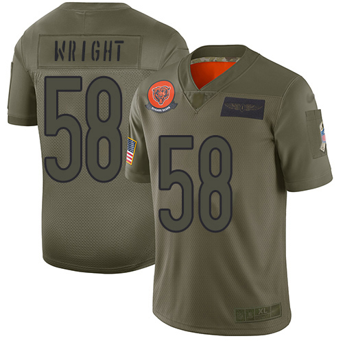 Bears #58 Darnell Wright Camo Men's Stitched Limited 2019 Salute To Service Jersey cheap jerseys for sale - CheapJerseys.Shop