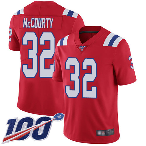 Patriots #32 Devin McCourty Red Alternate Men's Stitched 100th Season Vapor Limited Jersey cheap jerseys for sale - CheapJerseys.Shop