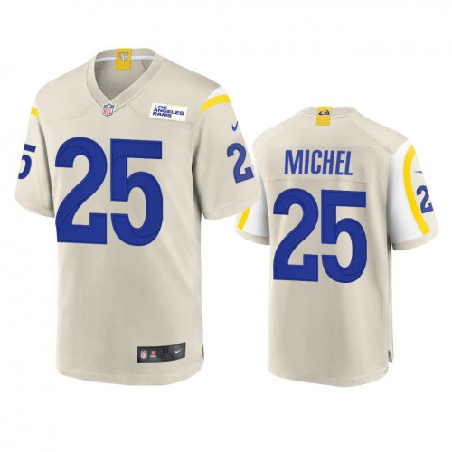 Los Angeles Los Angeles Rams #25 Sony Michel Men's Game Jersey - Bone Men's cheap jerseys for sale - CheapJerseys.Shop