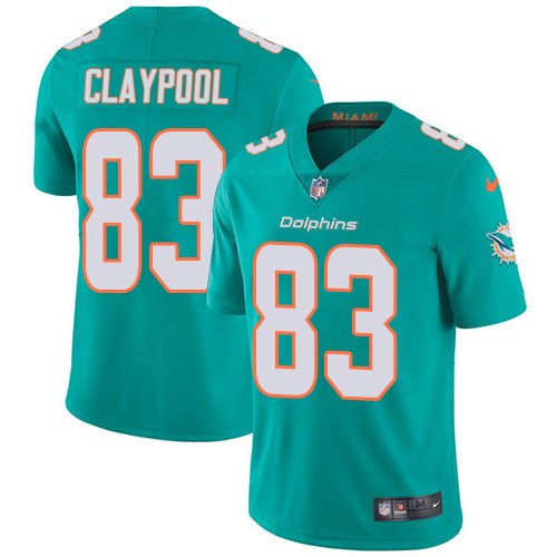 Dolphins #83 Chase Claypool Aqua Green Team Color Men's Stitched Vapor Untouchable Limited Jersey cheap jerseys for sale - CheapJerseys.Shop