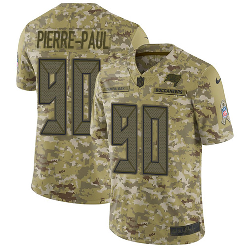 Tampa Bay Buccaneers #90 Jason Pierre-Paul Camo Men's Stitched Limited 2018 Salute To Service Jersey Men's cheap jerseys for sale - CheapJerseys.Shop