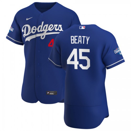Los Angeles Los Angeles Dodgers #45 Matt Beaty Men's Royal Alternate 2020 World Series Champions Authentic Player Jersey Men's cheap jerseys for sale - CheapJerseys.Shop