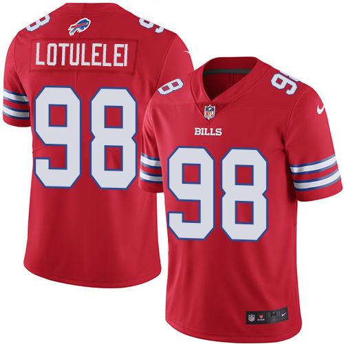 Buffalo Bills #98 Star Lotulelei Red Men's Stitched Limited Rush Jersey Men's cheap jerseys for sale - CheapJerseys.Shop