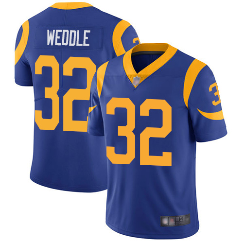 Los Angeles Rams #32 Eric Weddle Royal Blue Alternate Men's Stitched Vapor Untouchable Limited Jersey Men's cheap jerseys for sale - CheapJerseys.Shop
