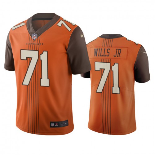 Cleveland Cleveland Browns #71 Jedrick Wills Men's Brown City Edition Vapor Limited Jersey Men's cheap jerseys for sale - CheapJerseys.Shop