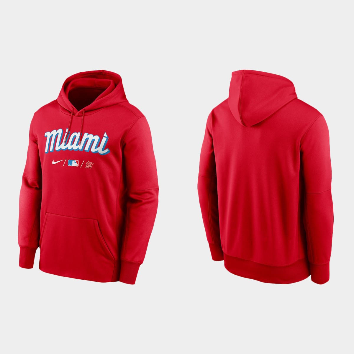 Miami Marlins Men's 2021 City Connect Therma Hoodie Red cheap jerseys for sale - CheapJerseys.Shop