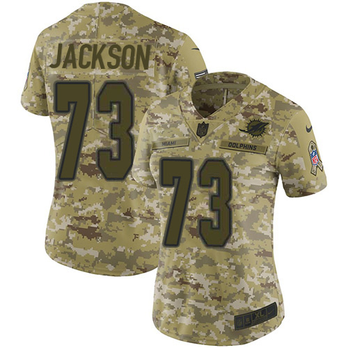 Miami Dolphins #73 Austin Jackson Camo Women's Stitched Limited 2018 Salute To Service Jersey Womens cheap jerseys for sale - CheapJerseys.Shop