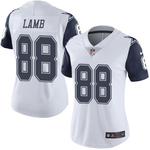 Cowboys #88 CeeDee Lamb White Women's Stitched Limited Rush Jersey cheap jerseys for sale - CheapJerseys.Shop