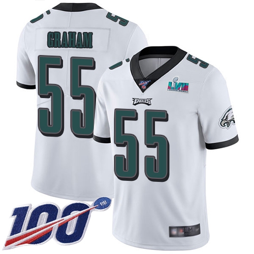 Eagles #55 Brandon Graham White Super Bowl LVII Patch Youth Stitched 100th Season Vapor Limited Jersey cheap jerseys for sale - CheapJerseys.Shop