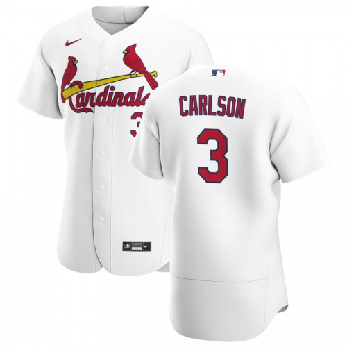 St. Louis St.Louis Cardinals #3 Dylan Carlson Men's White Home 2020 Authentic Player Jersey Men's cheap jerseys for sale - CheapJerseys.Shop