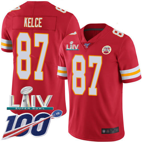 Chiefs #87 Travis Kelce Red Super Bowl LIV 2020 Team Color Youth Stitched 100th Season Vapor Untouchable Limited Jersey cheap jerseys for sale - CheapJerseys.Shop