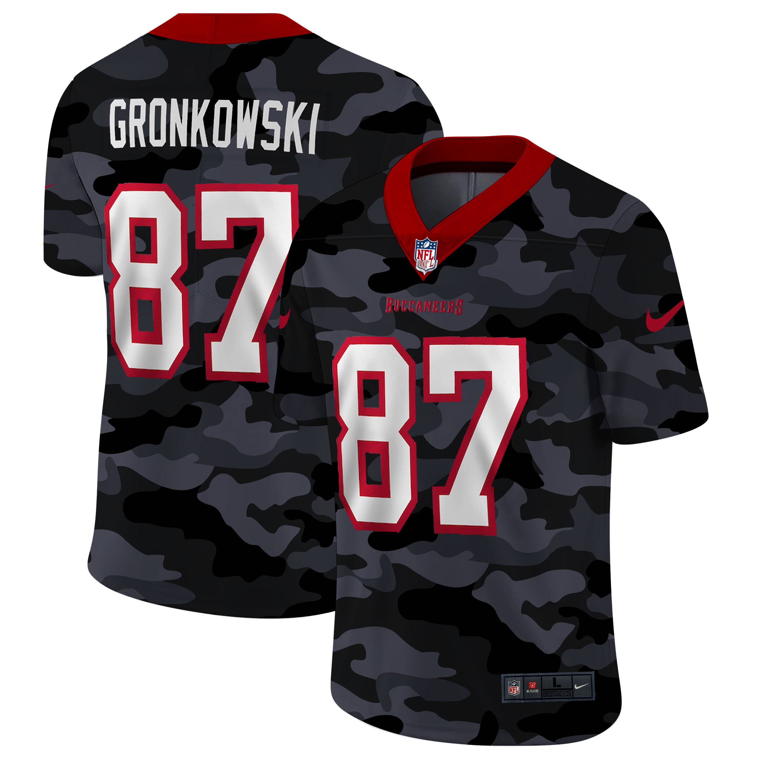 Tampa Bay Buccaneers #87 Rob Gronkowski Men's 2020 Black CAMO Vapor Untouchable Limited Stitched Jersey cheap jerseys for sale - CheapJerseys.Shop